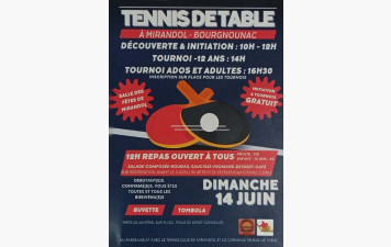 Tennis de table à Mirandol.